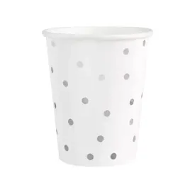 kubki-papierowe-biale-w-srebrne-kropki-6szt