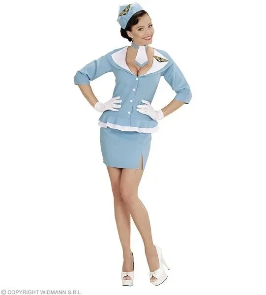 stroj-stewardessy-retro-blekit-s-stan-nowy
