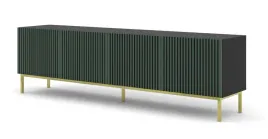 szafka-rtv-ravenna-f-200-cm-4d-czarny-zielony-rama