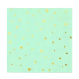 serwetki-zielone-zlote-gwiazdki-10szt-33x33cm