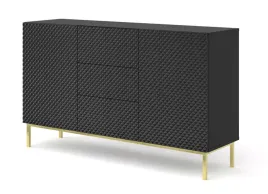 komoda-ravenna-c-150-cm-2d3s-czarny-polysk-rama