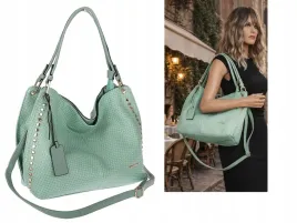 torebka-damska-worek-shopper-pojemna-miejska-casual-na-ramie-ch3368-zielona