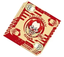 serwetki-halloween-clown-klaun-czerwono-bezowe
