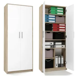 regal-biurowy-salon-oliv-2d-bialy-dab-sonoma-do-salonu-biura-gabinetu