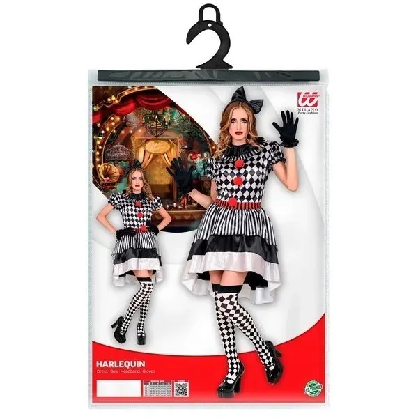 stroj-pani-harlequin-halloween-klaun-s-rozmiar-s