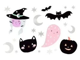 tatuaze-zmywalne-halloween-kotki-nietoperze