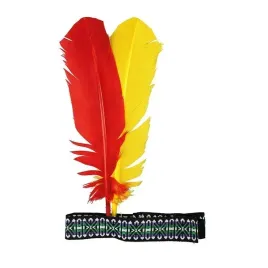 opaska-indianska-dwa-piora-czerwone-zolte