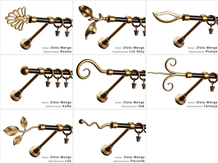 tanie-karnisze-classic-pojedynczy-320-cm-stan-nowy-kolor-odcienie-brazu-srebrny-zloty-inny-kolor