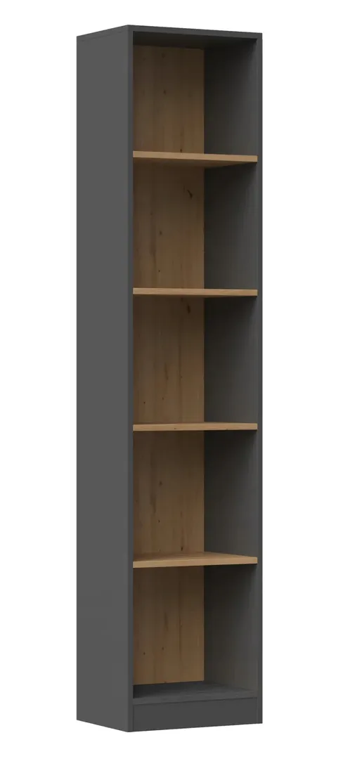 regal-40cm-szafka-segregatory-antracyt-dab-artisan-do-salonu-biura-pokoju-stan-nowy