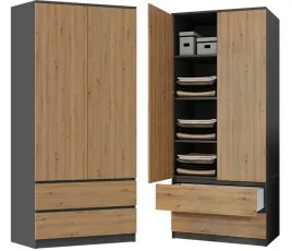 szafa-garderoba-ss-90-antracyt-dab-artisan-2-drzwi-polki-pojemna-90cm