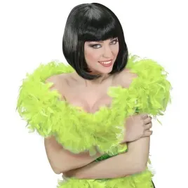 boa-szal-z-pior-limonkowe-180-cm-retro