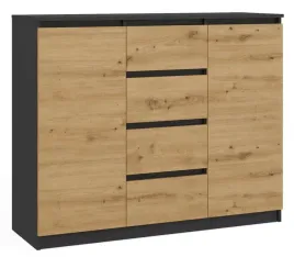 komoda-2d4s-120-cm-szafka-2-drzwi-4-szuflady-dab-artisan-blat-antracyt