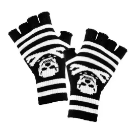 rekawiczki-bez-palcow-czarno-biale-halloween