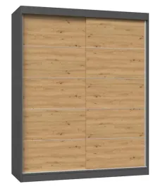 szafa-przesuwna-iga-160-cm-antracyt-artisan-szprosy-pojemne-polki