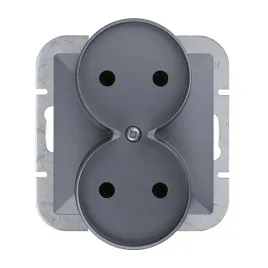 abex-perla-gniazdo-podwojne-2x2p-16a-p-t-b-u-antra
