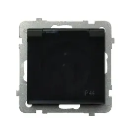 ospel-sonata-gniazdo-bryzgoszczelne-z-u-ip-44-czarny-metalik-gph-1rz-m-33-d
