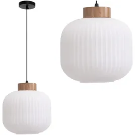 lampa-sufitowa-wiszaca-szklana-biala-boho-drewno