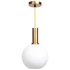 elegancka-lampa-sufitowa-wiszaca-biala-szklana-kula-mleczna-zlote-akcenty
