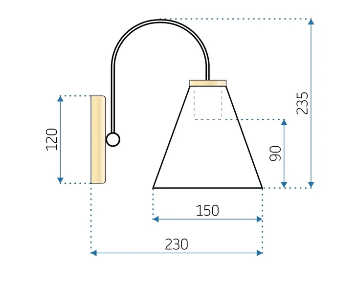 lampa-pojedyncza-kinkiet-scienny-forest-black-kolor-czarny