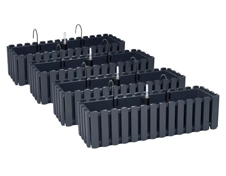 4x Skrzynka Balkonowa DDEF600W Doniczka z Systemem