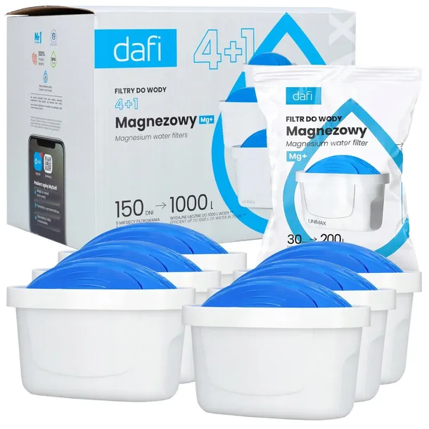 Wkład filtrujący filtr Dafi Unimax z magnezem MG+ 6 szt do dzbanka Dafi