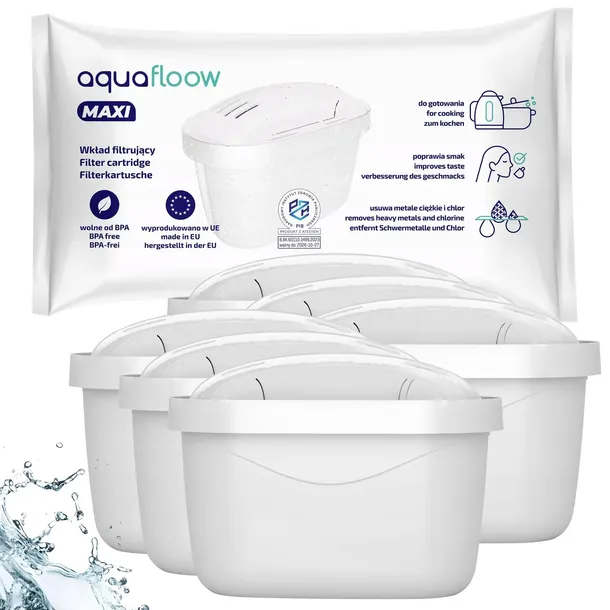 6x filtr wody AquaFloow Maxi do dzbanka Aquaphor Brita Dafi zamiennik