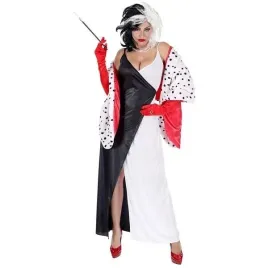 stroj-cruella-cruelli-czarno-bialy-karnawal-xl