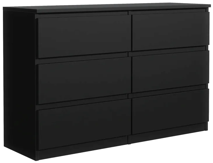 CZARNA KOMODA 6 SZUFLAD 120 CM OD PRODUCENTA!