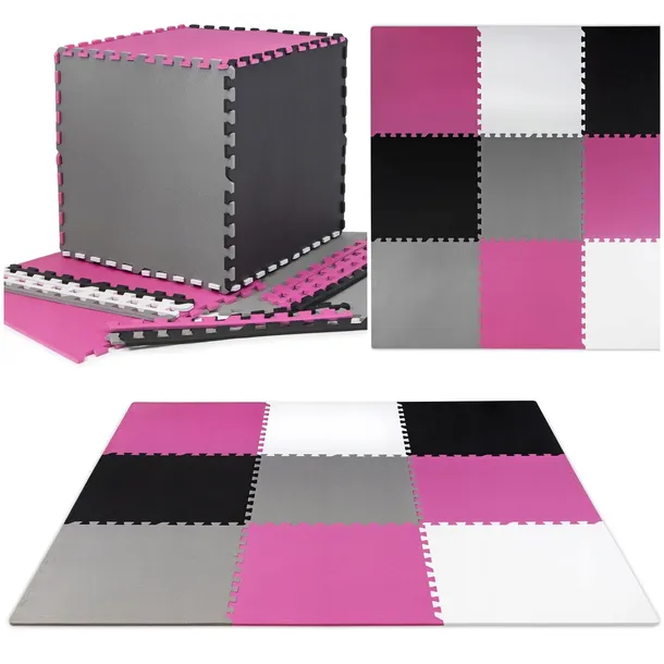MATA piankowa puzzle EDUKACYJNA 178x178 dla dzieci SKŁADANA ochronna 9szt