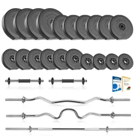 sztanga-106kg-zestaw-silownia-z-obciazeniem-ciezary-z-4-gryfami-hantle-gryf