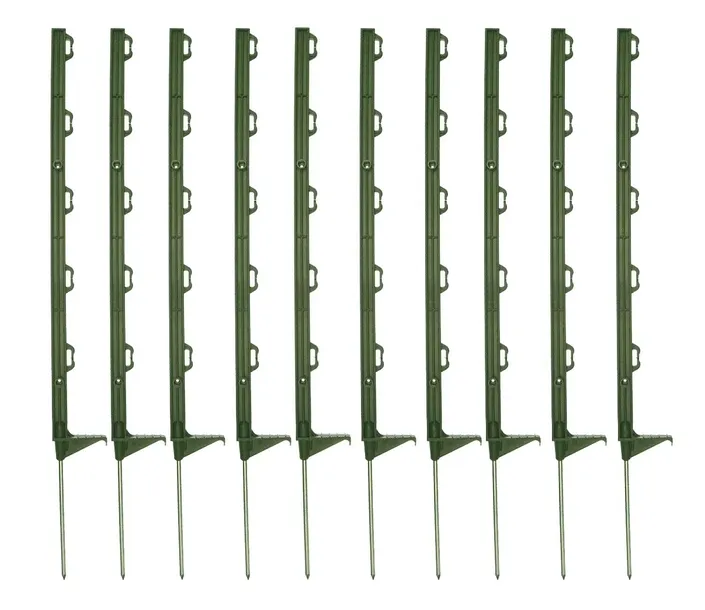Słupki paliki do pastucha 70 cm zielone - 10 szt.