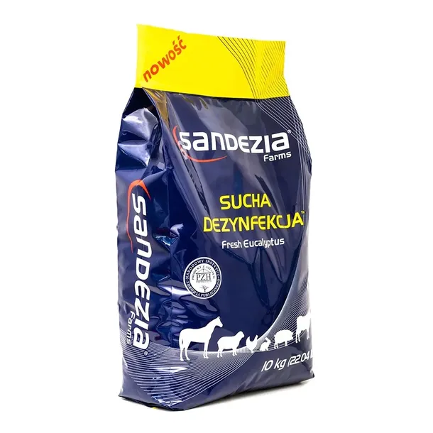 Sandezia 10kg sucha dezynfekcja wirusy, bakterie, grzyby