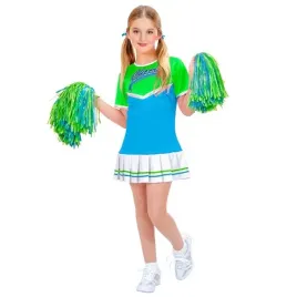 stroj-cheerleaderki-z-pomponami-niebieski-158