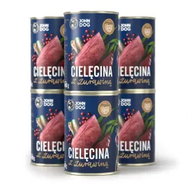 Zdjęcie produktu Mokra karma dla psów cielęcina żurawina JD 6x400g