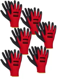 rekawiczki-rekawice-robocze-latex-porowate-red