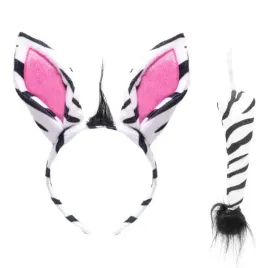 zestaw-zebra-zebry-bialo-czarny-opaska-ogon