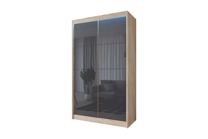 Szafa przesuwna 100cm lustro Lacobel Wzory Kolory