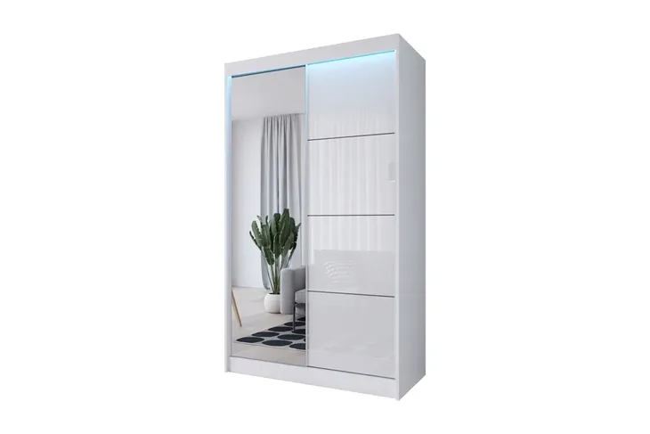 Szafa przesuwna 120cm lustro Lacobel Wzory Kolory