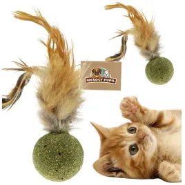 zabawka-dla-kota-interaktywna-pilka-kocimietka-z-piorkami-i-patyczkiem-14cm