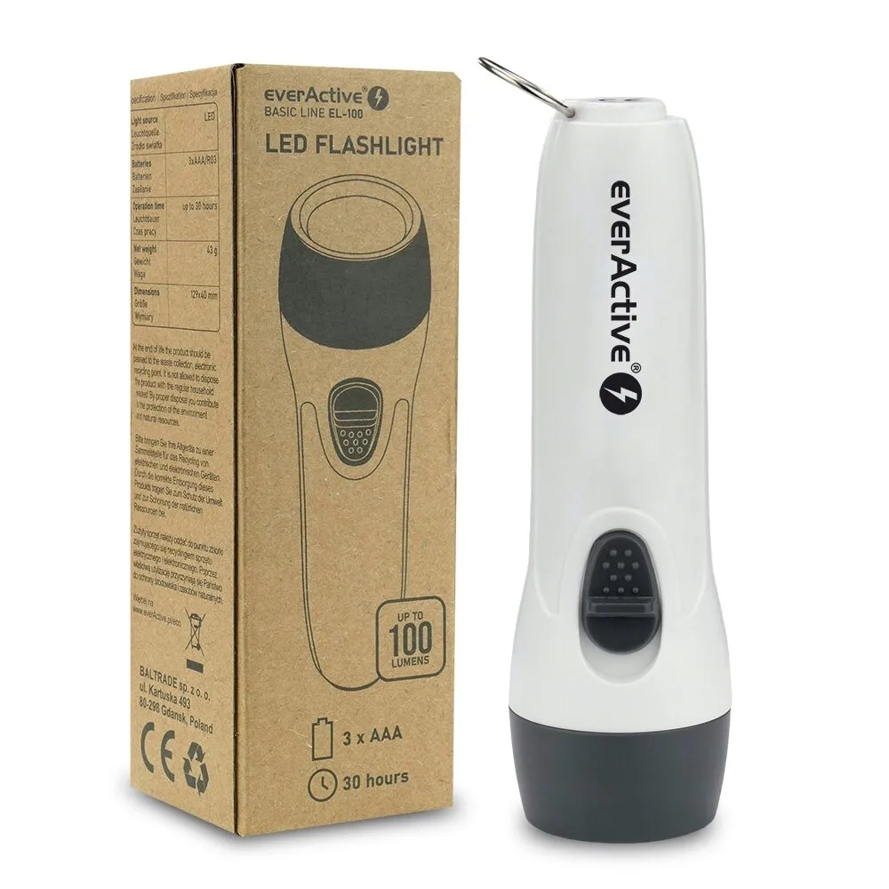 latarka-bateryjna-reczna-led-everactive-basic-line-el-100-stan-nowy