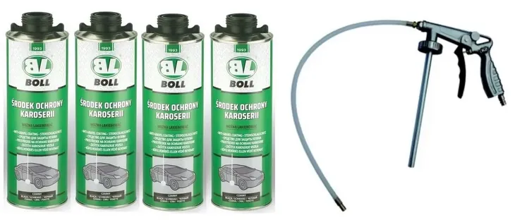 ZESTAW DO KONSERWACJI PODWOZIA 4x1L +PISTOLET ŚRODEK OCHRONY KAROSERII BOLL