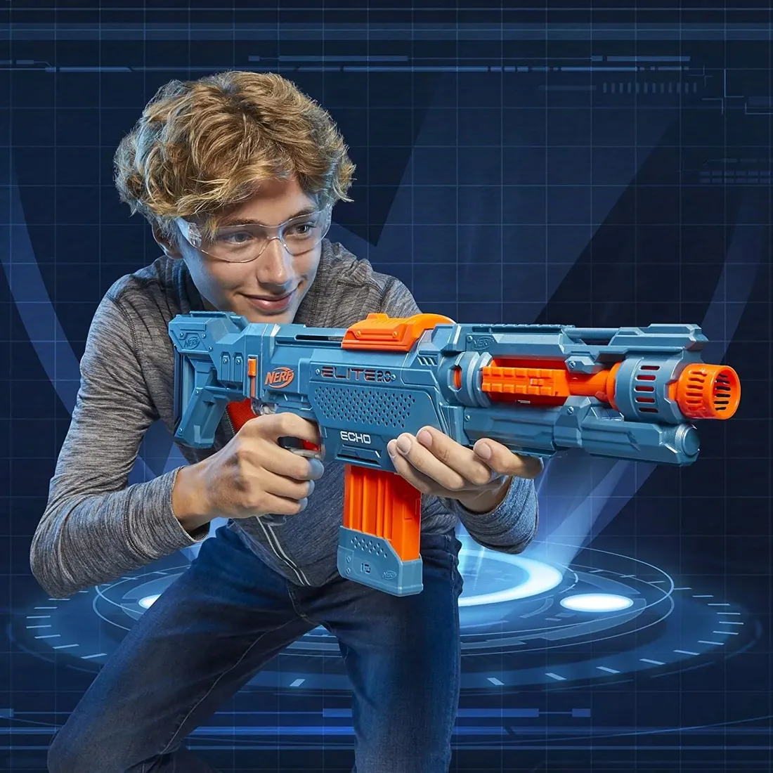 nerf-elite-2-0-echo-4w1-kolba-lufa-dodatki-stan-nowy