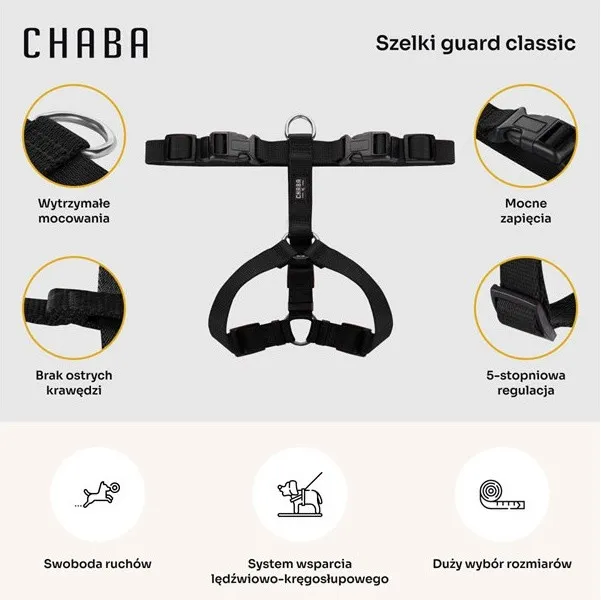 chaba-szelki-guard-l-25cm-czarne-stan-nowy-kod-producenta-5905133650748