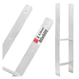 Zdjęcie produktu Podstawa słupa PSH 80x600 mm "Kotwa typu H" do wmurowania 1szt.