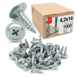 Zdjęcie produktu Wkręty do metalu 4,2x16mm nierdzewne ocynkowane podkładkowe 1000szt.