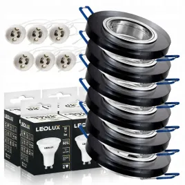 zestaw-6-sztuk-opraw-halogenowych-szklanych-okraglych-czarnych-wraz-z-zarowkami-gu10-led-o-mocy-35w-i-mozliwoscia-wyboru-3-barw-swiatla