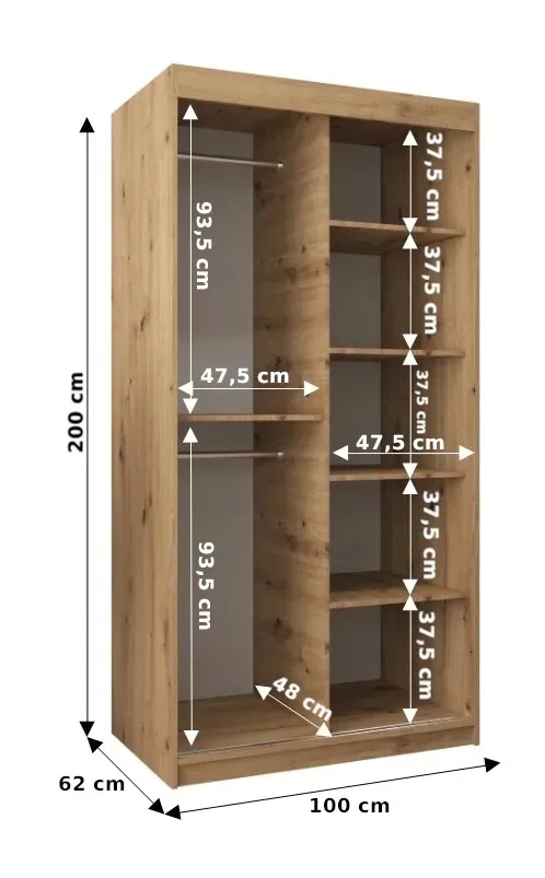 szafa-przesuwna-garderoba-elypse-100-cm-stan-nowy