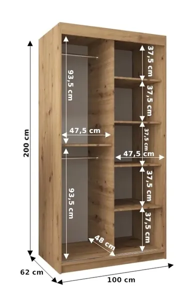 szafa-przesuwna-garderoba-elypse-100-cm-stan-nowy-glebokosc-mebla-62-cm