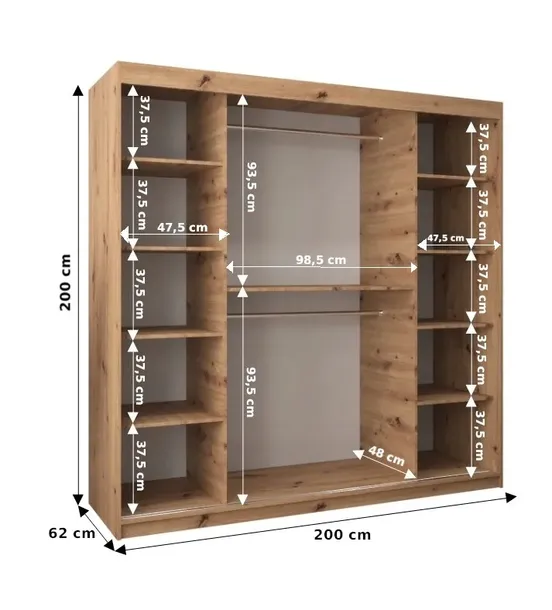 szafa-przesuwna-garderoba-elypse-200-cm-stan-nowy-glebokosc-mebla-62-cm