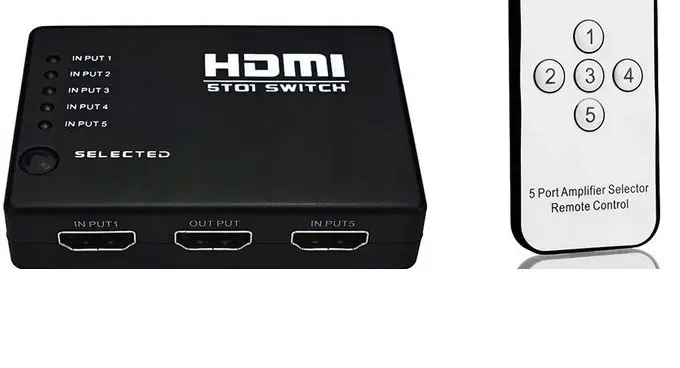 switch-hdmi-przelacznik-5x1-full-hd-pilot-stan-nowy